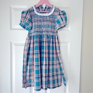 Handmade smocked dress size 6-7